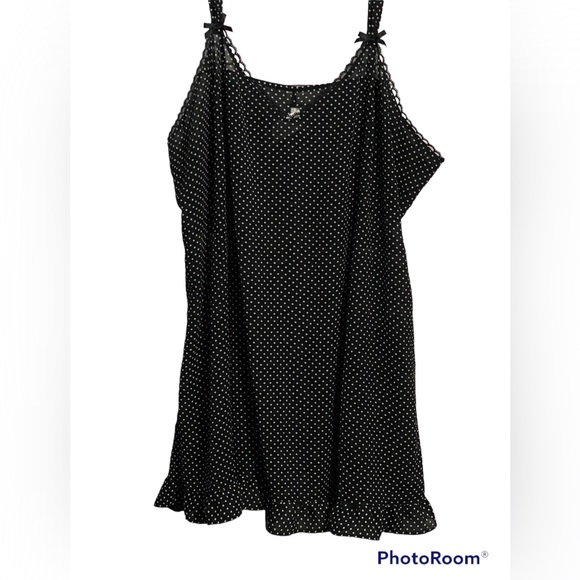 NWOT•Babydoll Black/White Polkadot negligee size 3X - Picture 4 of 10